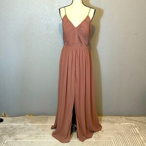 Dessy collection lux chiffon women’s bridesmaid full length dress size 12